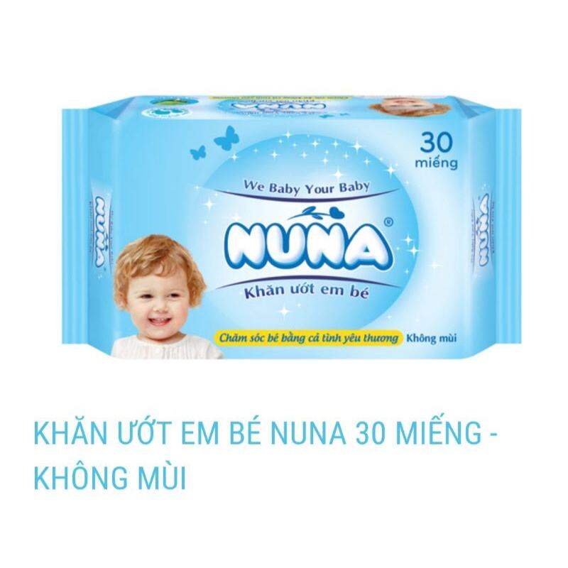 Combo 10 khăn giấy ướt Nuna 30 tờ. Date mới. hàng chính hãng.