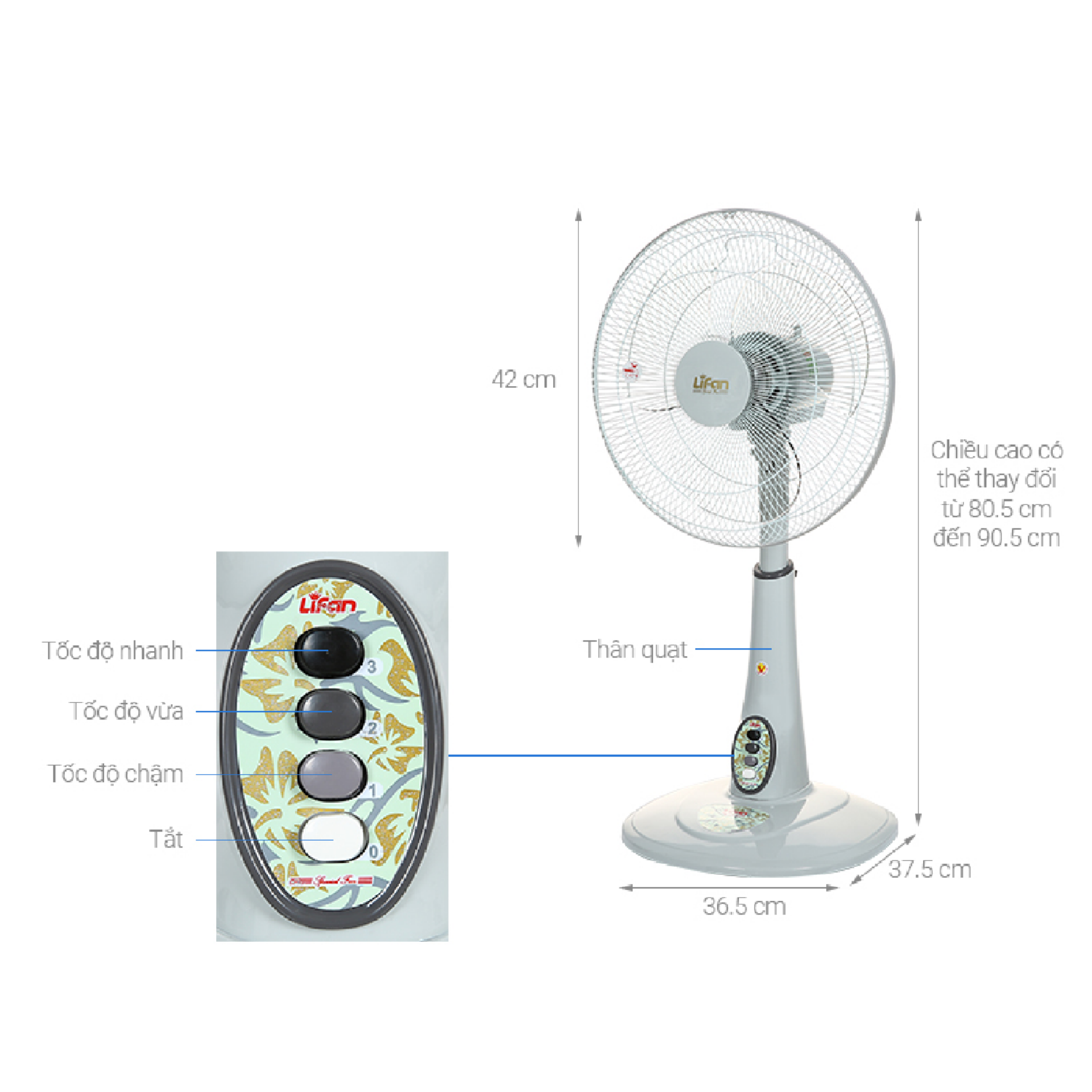 Quạt lửng Lifan QL-216