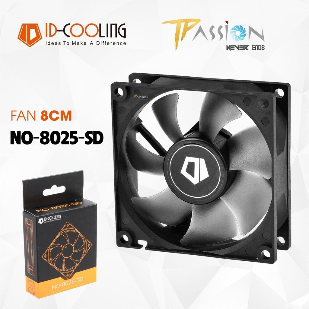 [HCM]Quạt fan case 8cm ID-Cooling NO-8025-SD - Sức gió tốt 2000rpm hiệu năng tản nhiệ cao chân 3-pinbền bỉ