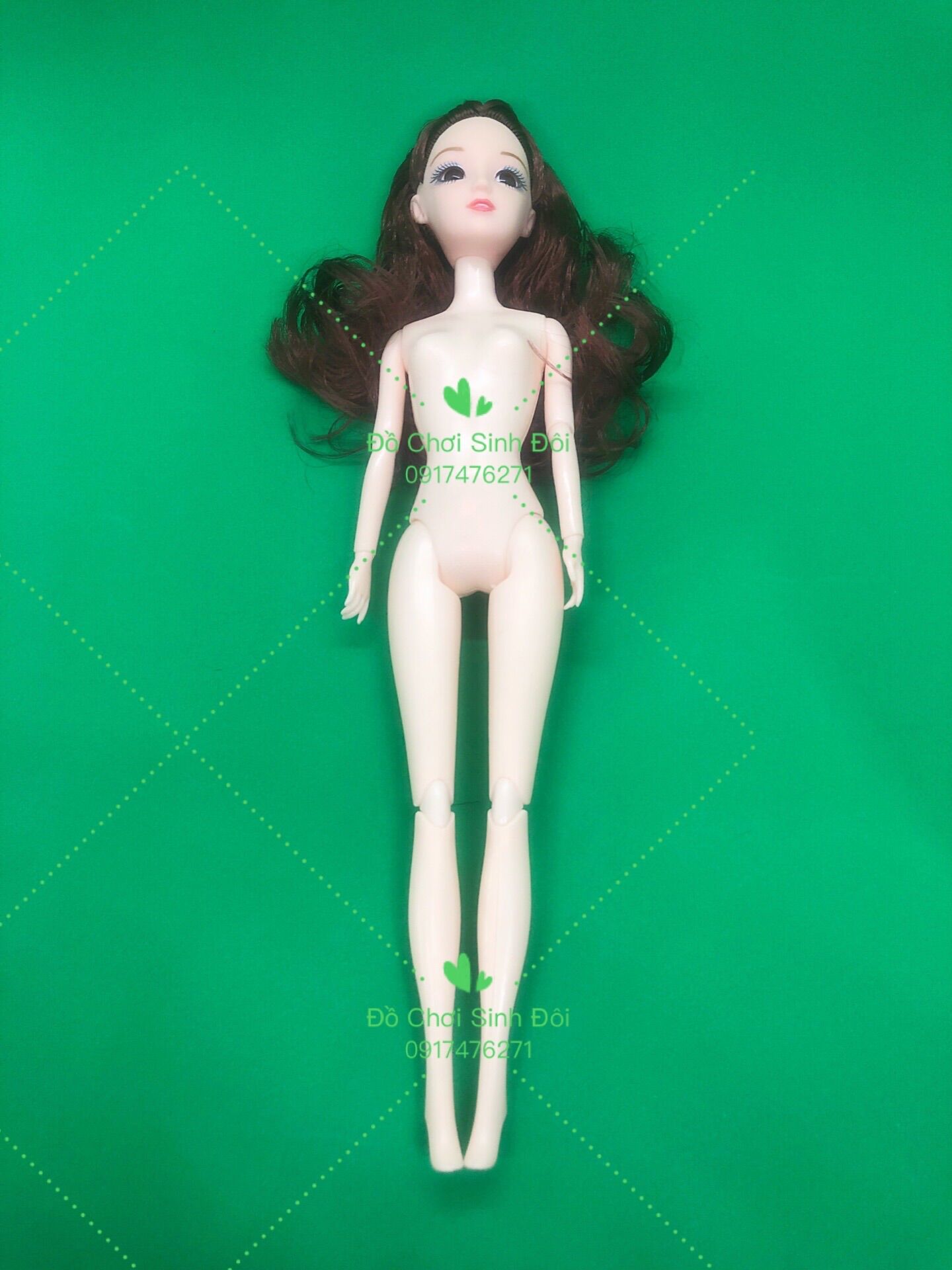 Búp bê 30 cm - thân 11 khớp mắt 3D