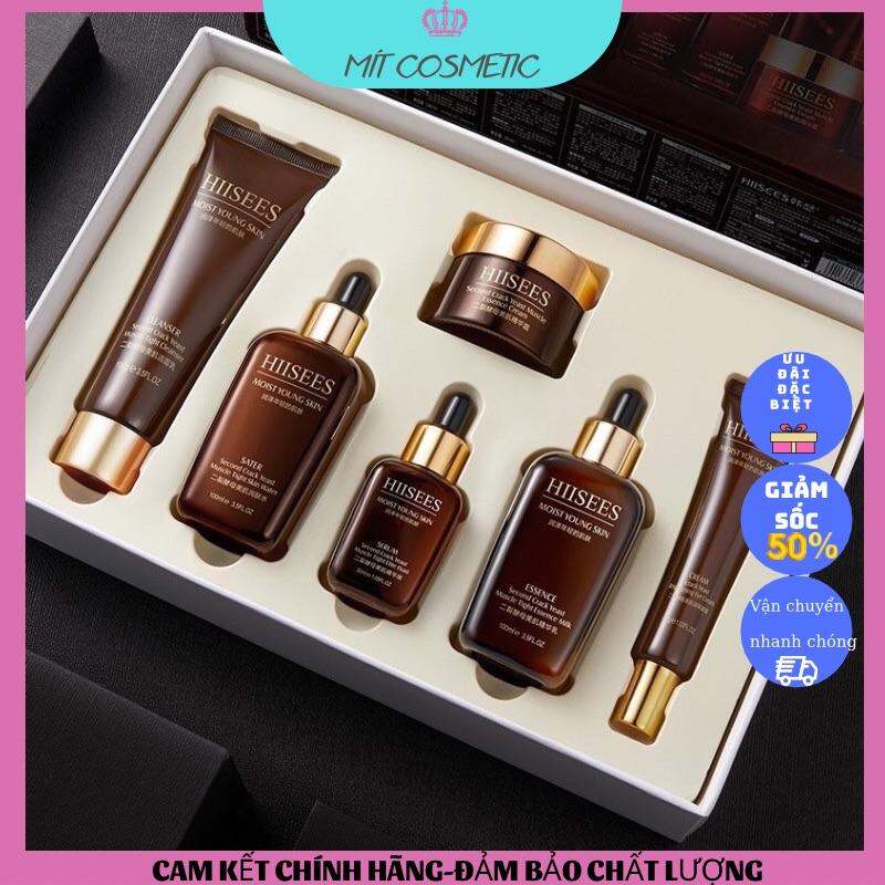 Bộ Dưỡng Trắng Da HIISEES Chính hãng Dưỡng Trắng, Cấp Ẩm, Tái Tạo Da  - 6 món, Hiệu quả sau 7 ngày