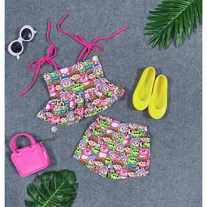 Set Bộ 2 Dây Quần Đùi Siêu Cưng Bé Gái
