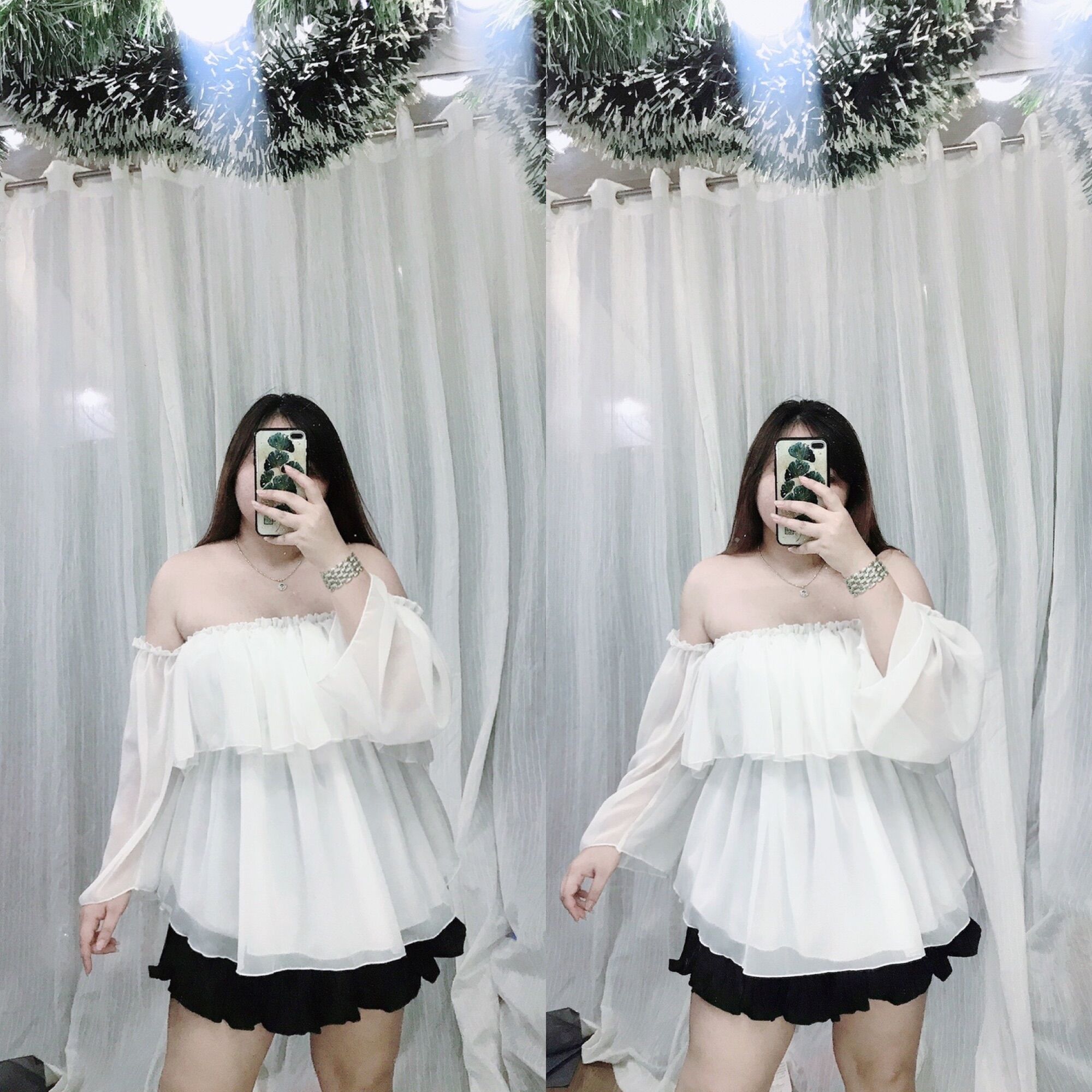 [Bigsize 60-90kg] Áo voan rớt vai
