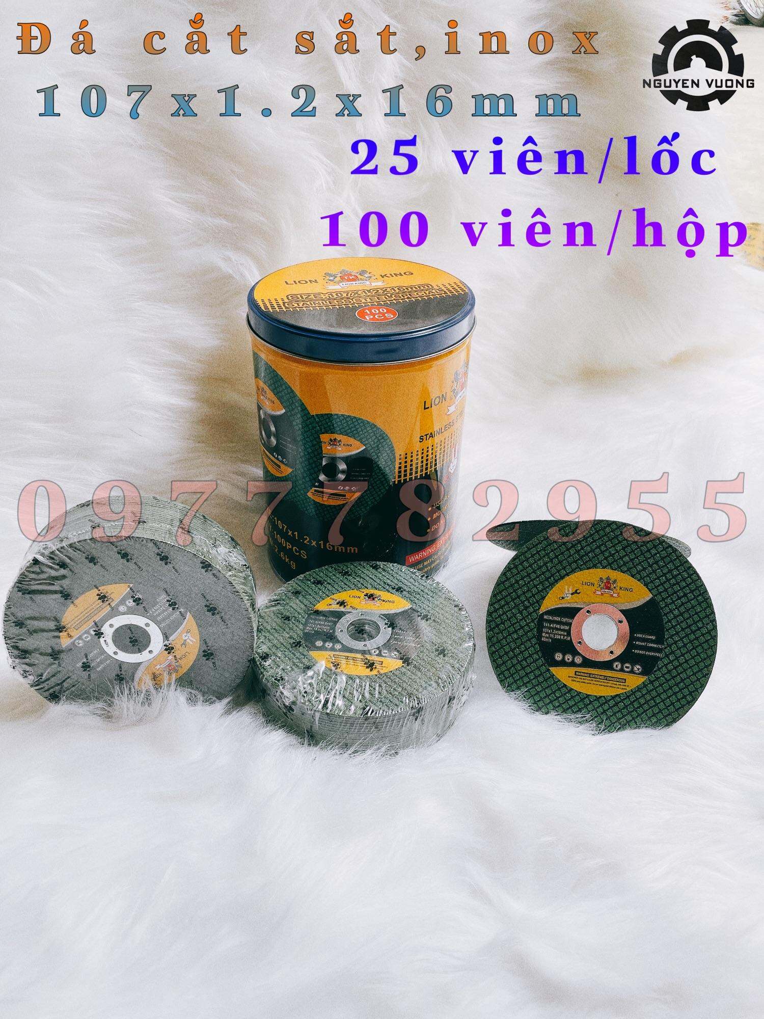 Đá cắt sắt,inox sư tử lionking xanh,đỏ 1 tấc (107x1.2x16mm)