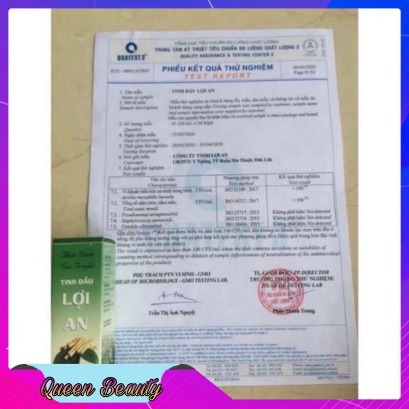 Tinh dầu lợi an tặng ly chia vạch