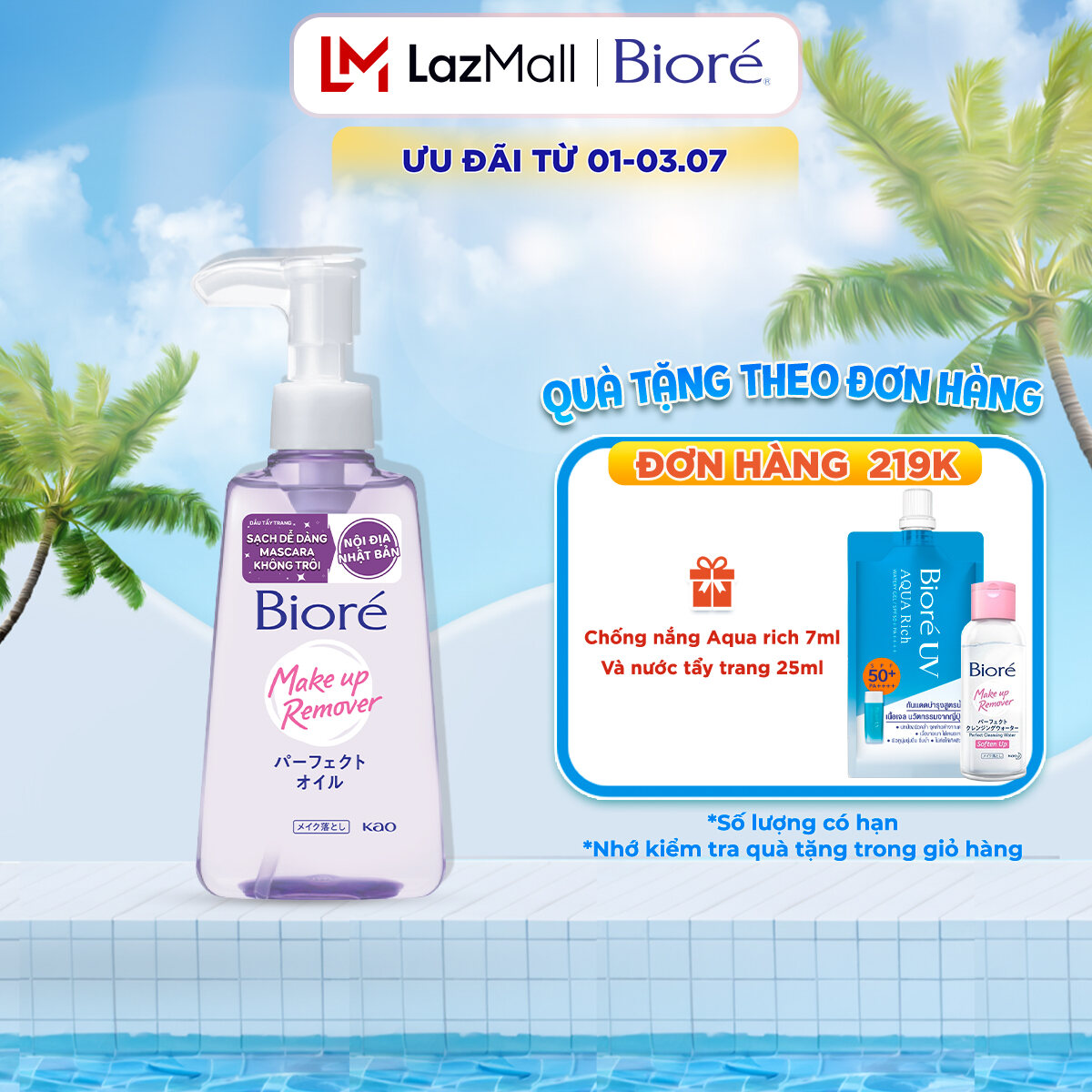 Dầu Tẩy Trang Biore Make Up Remover Perfect Oil 150ml. 