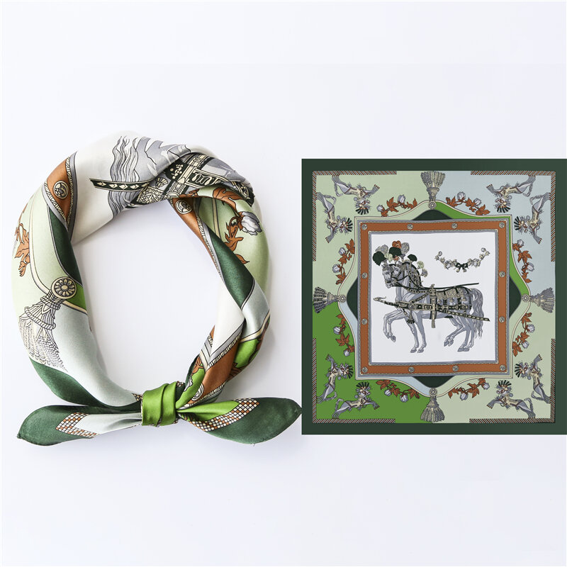 Khăn Choàng Lụa Satin Nhỏ Trang Trí Cho Nữ Mùa Xuân Thu Mỏng Họa Tiết Chấm Bi Lụa Tơ Tằm Quà Tặng Khăn Choàng Lụa Phong Cách Hàn Quốc