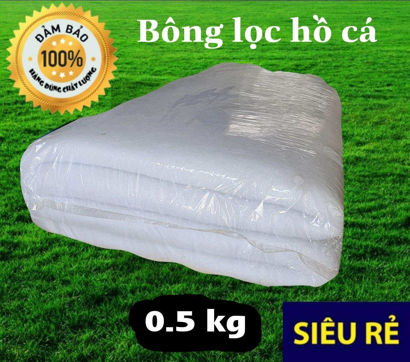 Bông lọc nước hồ cá 0.5kg ,bông lọc kg gòn lọc nước bể cá loại tốt