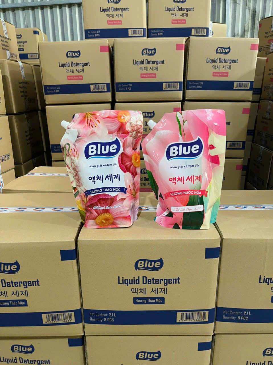 Combo 2 Nước giặt xả Blue công nghệ Hàn Quốc 2.1L