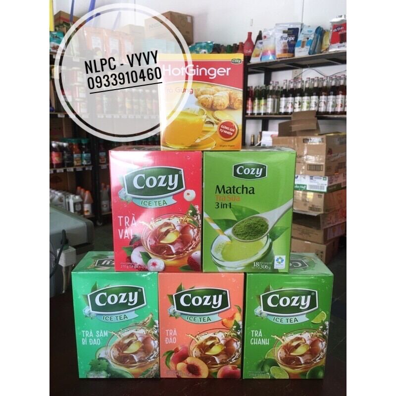 Trà Cozy hoà tan đủ mùi ( Đào - Vải - Dâu - Chanh - Bí Đao…..)