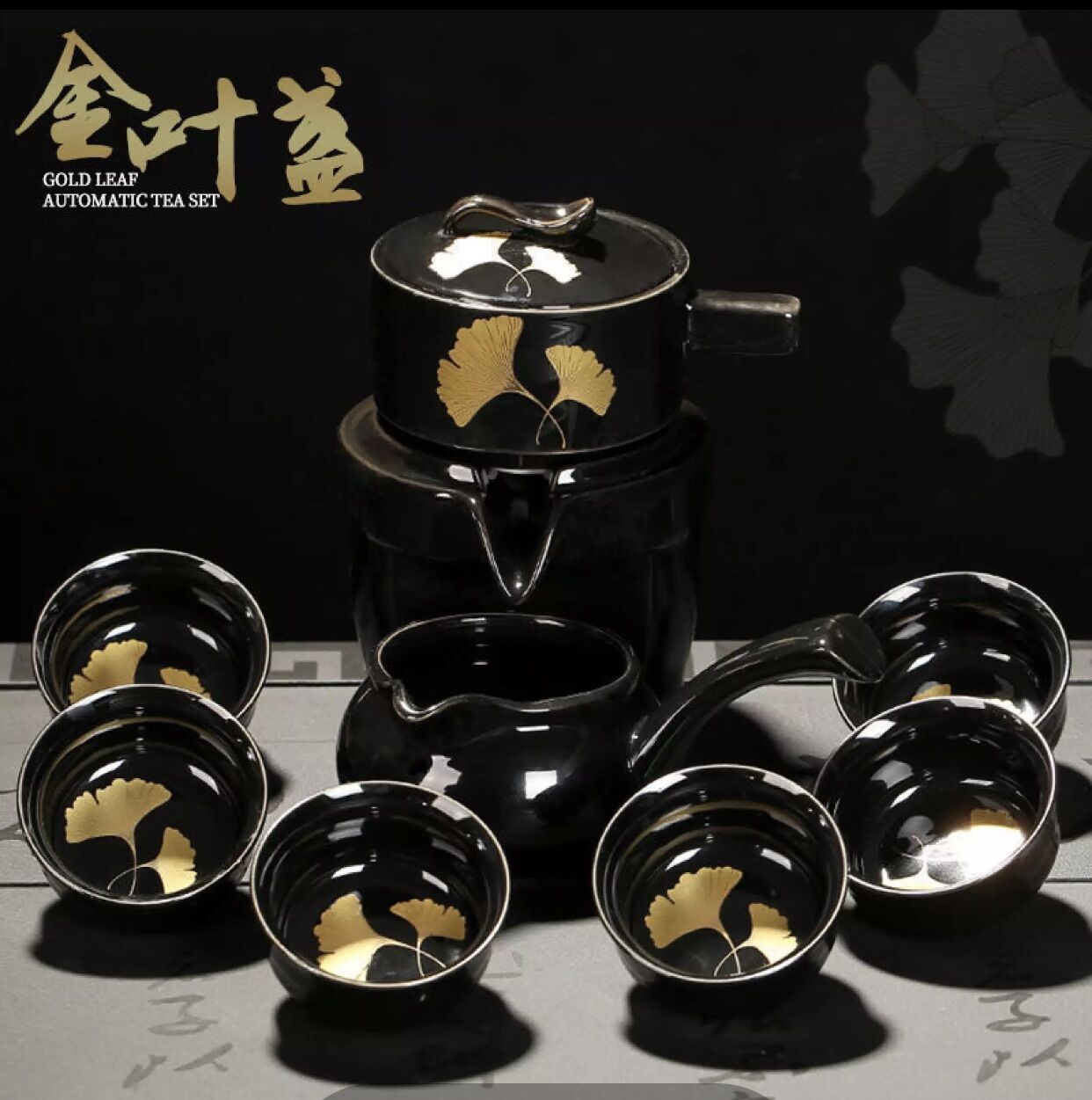 Bộ ấm chén trà đạo cối xay bằng gốm sứ cao cấp.Bộ ấm trà tử sa