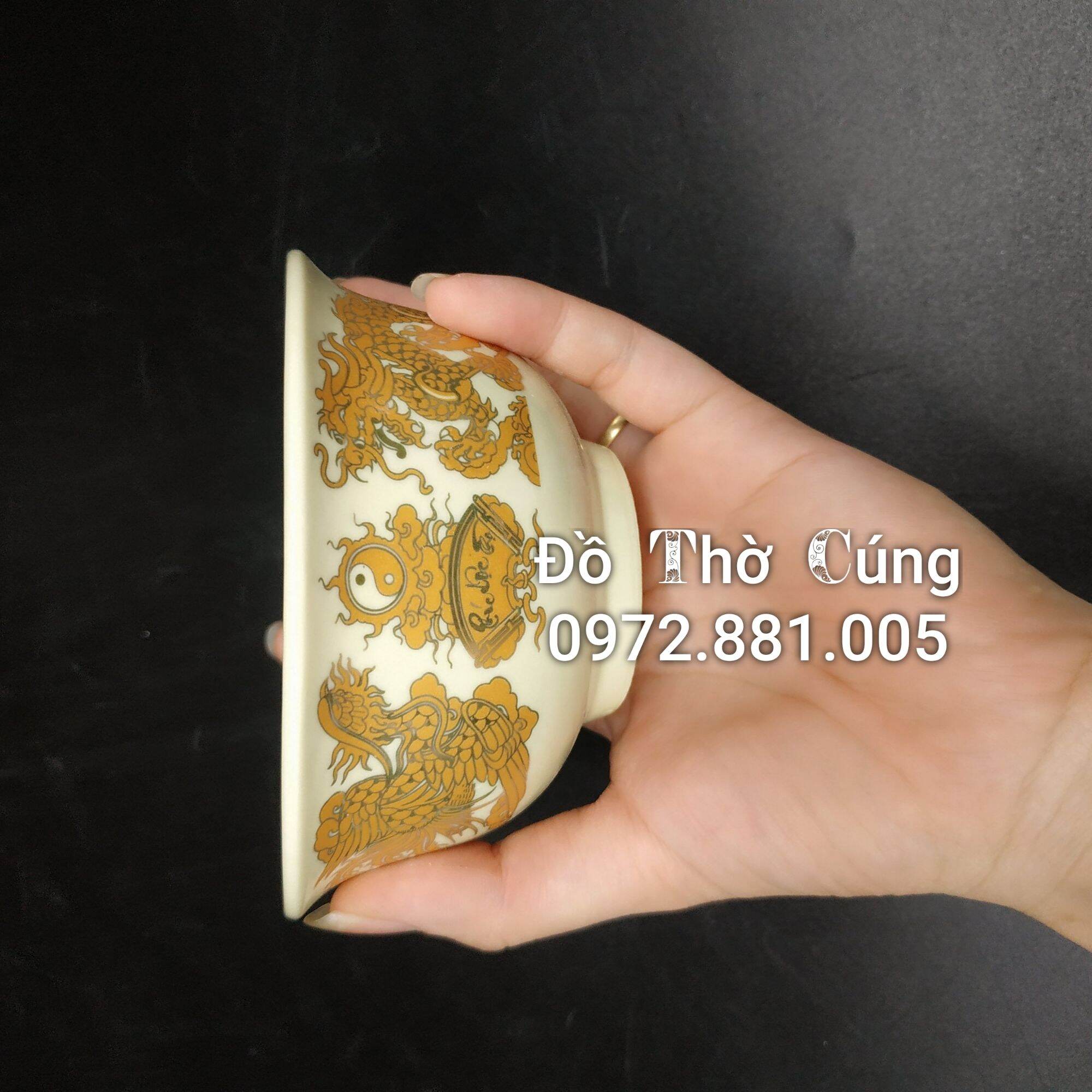 Bát cơm màu vàng ngà, bát thờ cúng ( giá 1 cái)