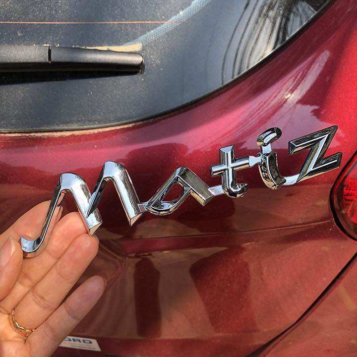 Lô gô chữ nổi Daewoo Matiz, Chữ Daewoo, Chữ Matiz, Lô gô bông lúa