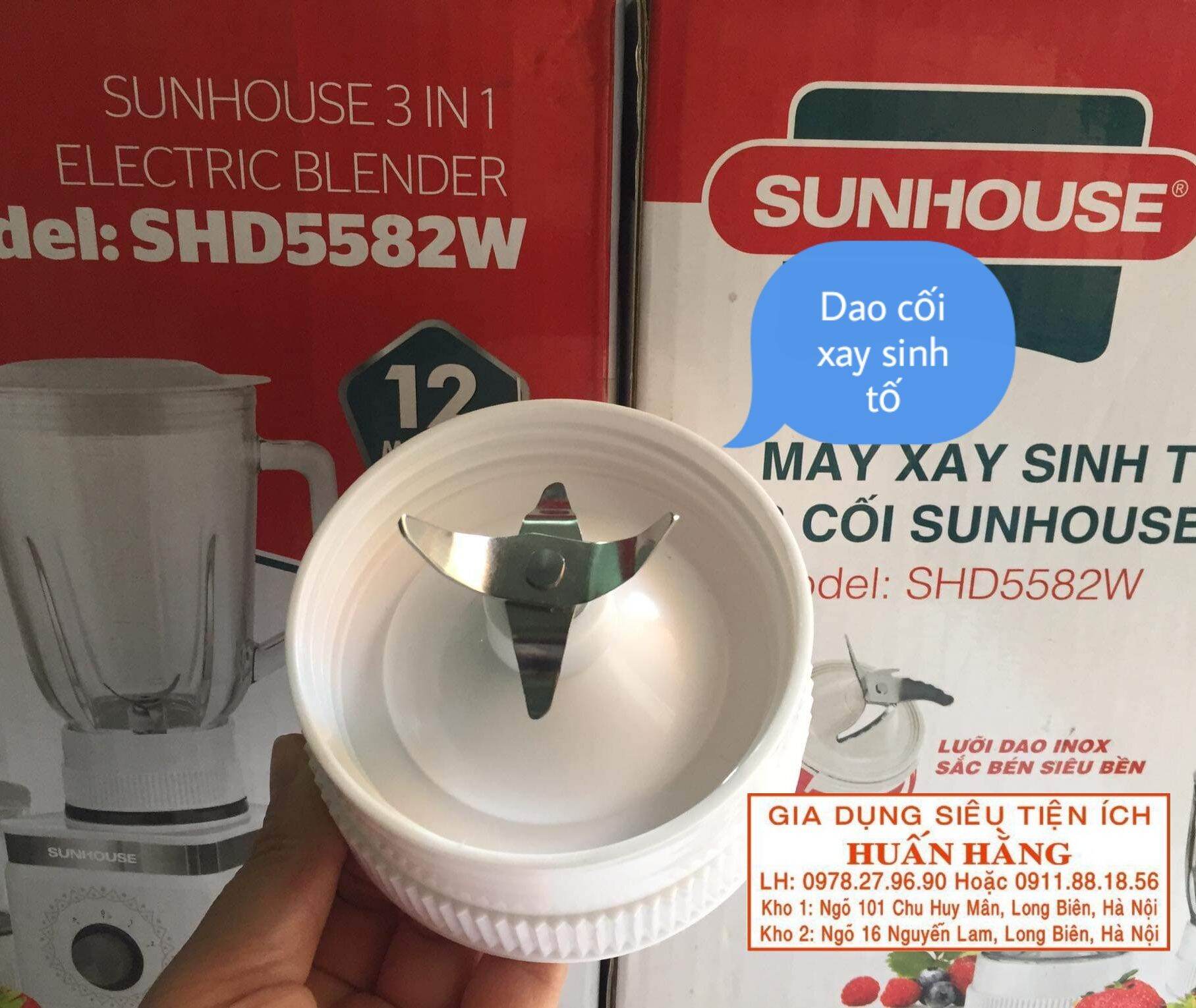 (CHÍNH HÃNG SUNHOUSE) LINH KIỆN HOA KHẾ DAO XAY, ZOĂNG CAO SU, DAO XAY MÁY XAY SINH TỐ SHD5582W SHD5582 SHD 5582