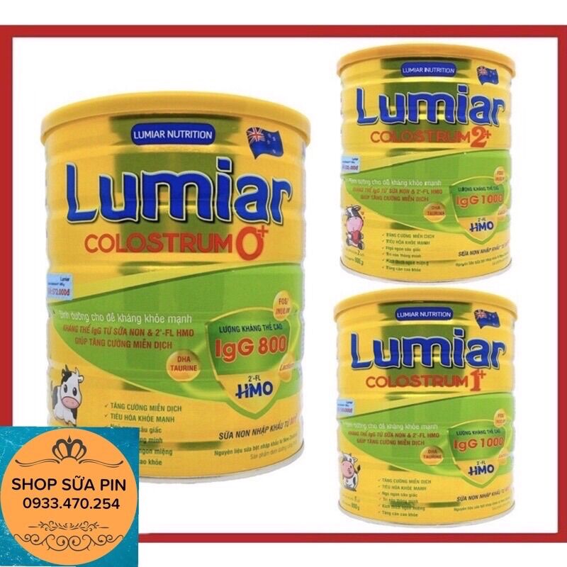 Tặng 1 đồ chơi pop it - sữa bột lumiar colostrum 0+, 1+ lon 800g