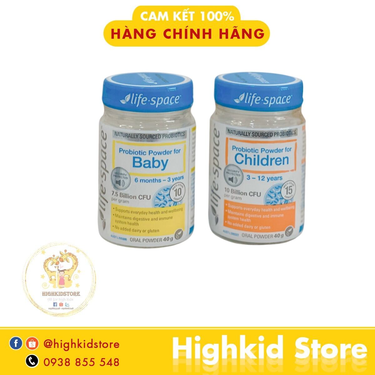Men vi sinh dành cho trẻ Life Space Probiotic Powder For Children and Baby 40g