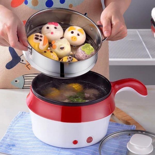 Ca nấu mì có lồng hấp 18cm tay cầm dài