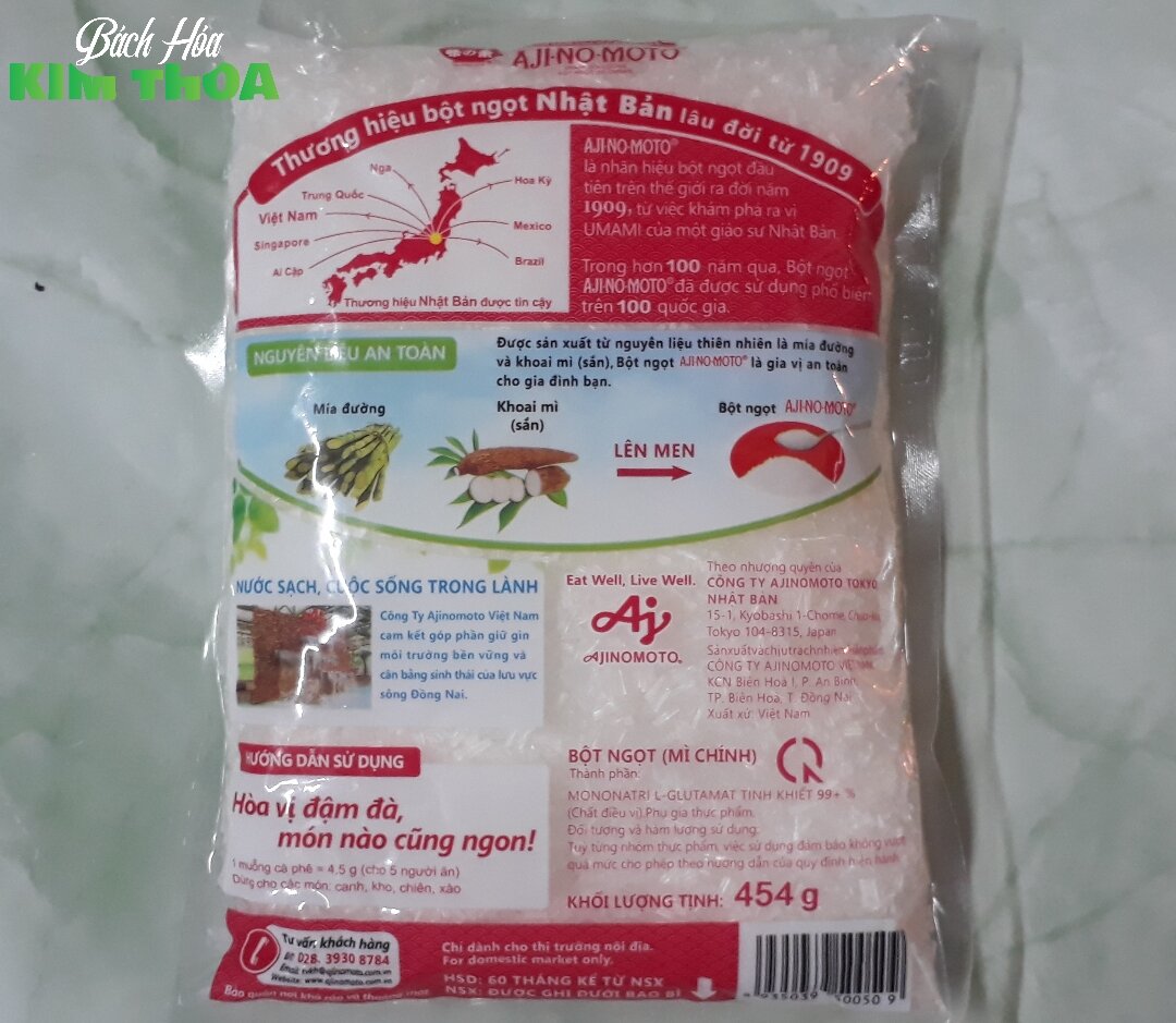 Combo 3 gói bột ngọt AJINOMOTO 454g