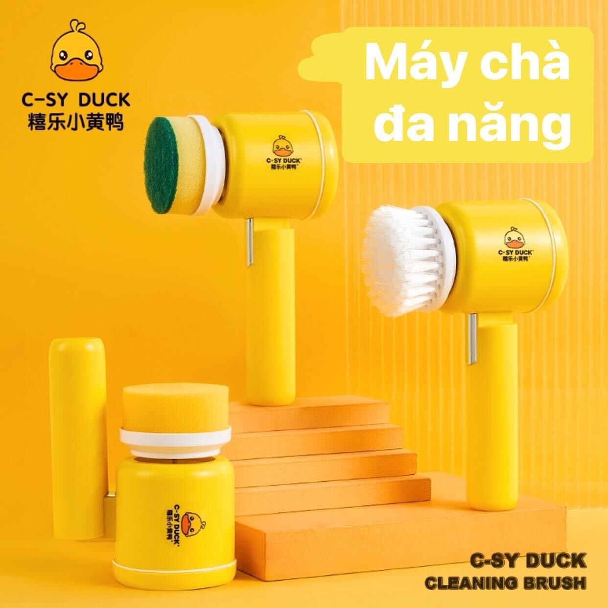 Máy cọ rửa điện đa năng sạc usb, bàn chải vệ sinh bếp, bồn rửa mặt, đánh giày, đánh bóng với 3 đầu thay thế