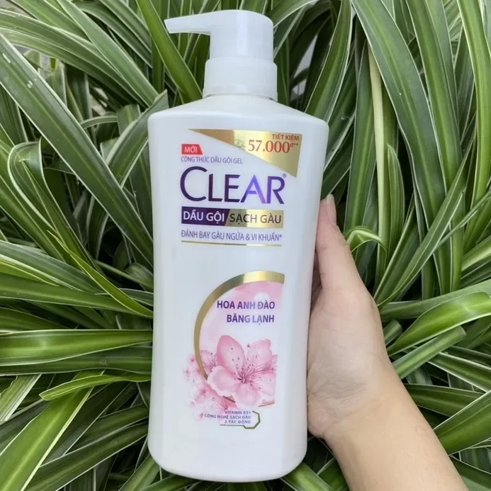 [HCM]Dầu Gội Clear Hương Hoa Anh Đào Thơm Mát (630g)  thành phần chiết xuất từ thực vật  Dầu gội làm sạch gàu số 1 Việt Nam