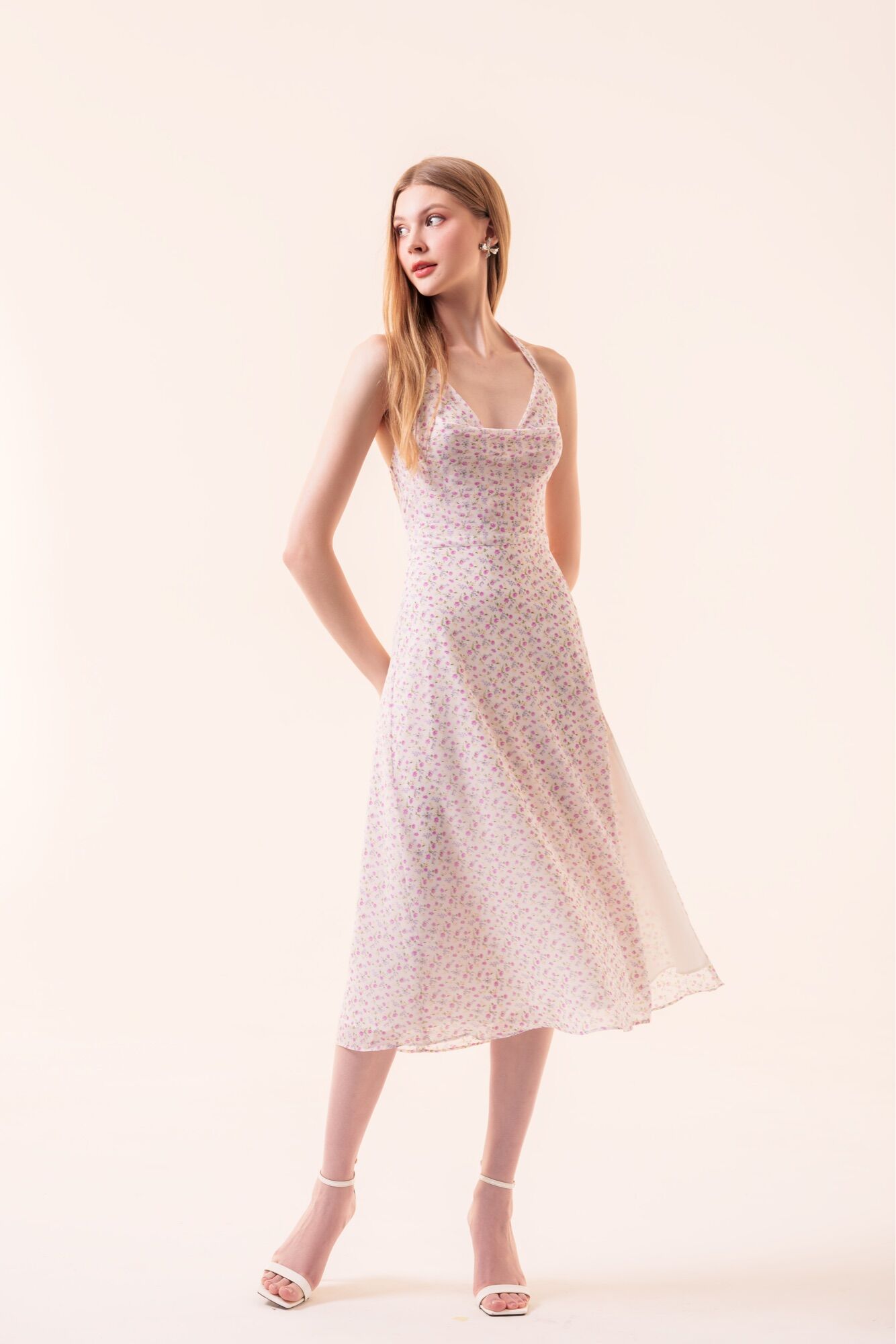 XẢ KHO Gallica Flower Dress - White version