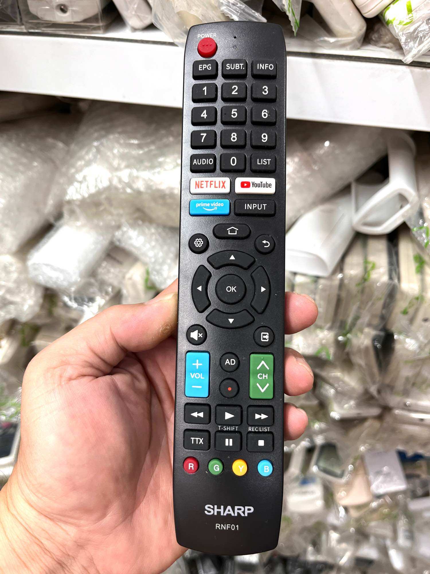điều khiển tivi smart SHARP hàng chính hãng.