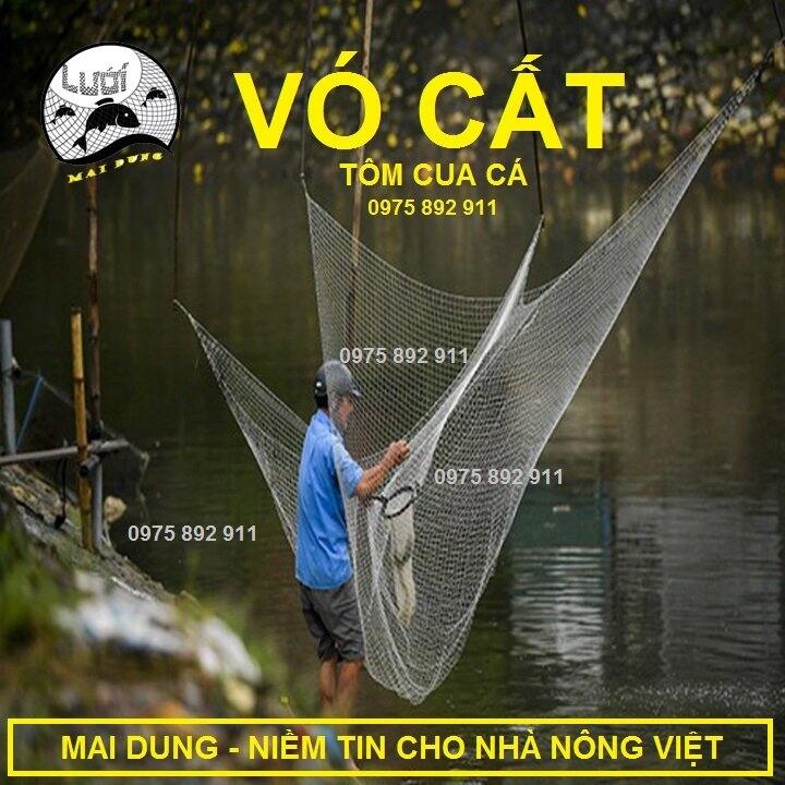 Vó cất tôm cua cá - lưới dù đài loan