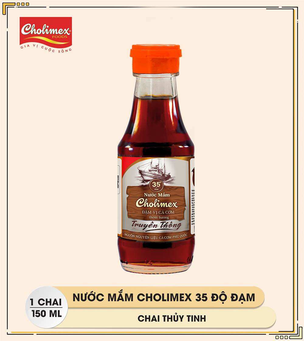 Nước mắm Cholimex 35 độ đạm - chai thuỷ tinh 150ml