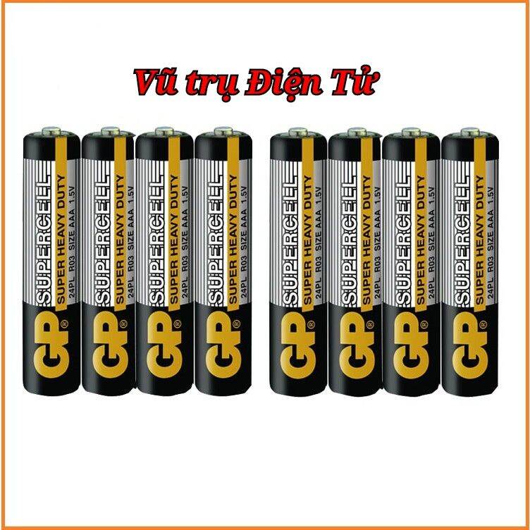 60 Đôi (120 quả) Pin AAA 1.5V GP Supercell  Carbon gói 4 viên. Date 7/2021 Thanh Lý