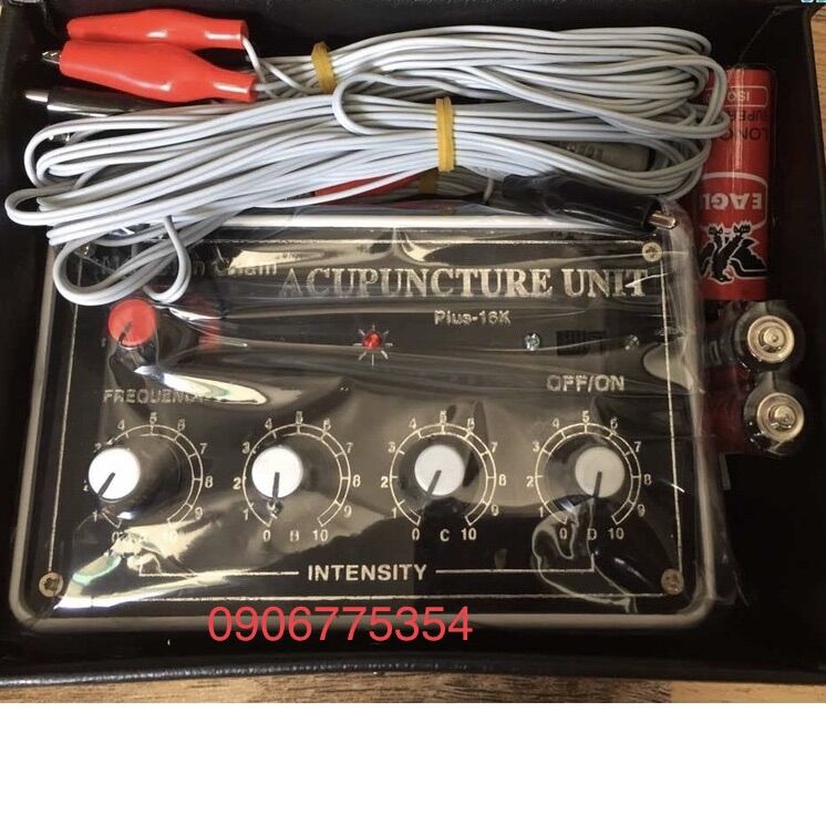 Máy điện châm mini Acupuncture Unit 4 cọc 16 kim
