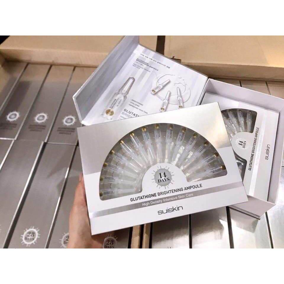 Hộp full tinh chất dưỡng trắng da Suiskin Glutathione Brightening Ampoule