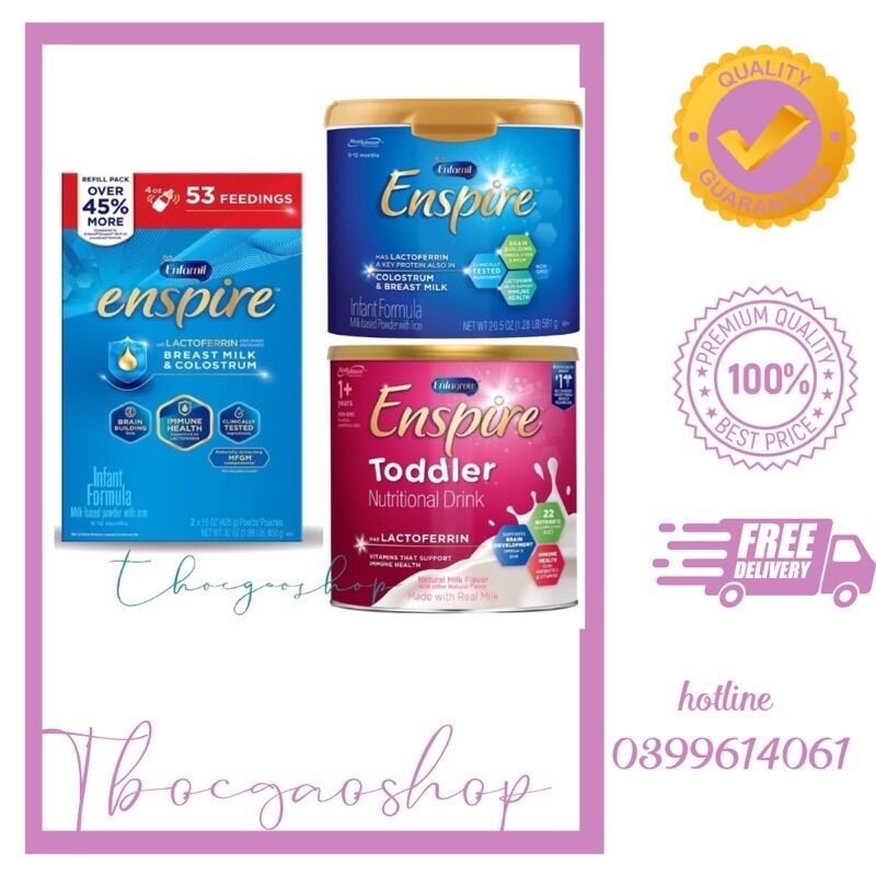 Sữa bột Enspire Toddler hồng 680gr Mỹ