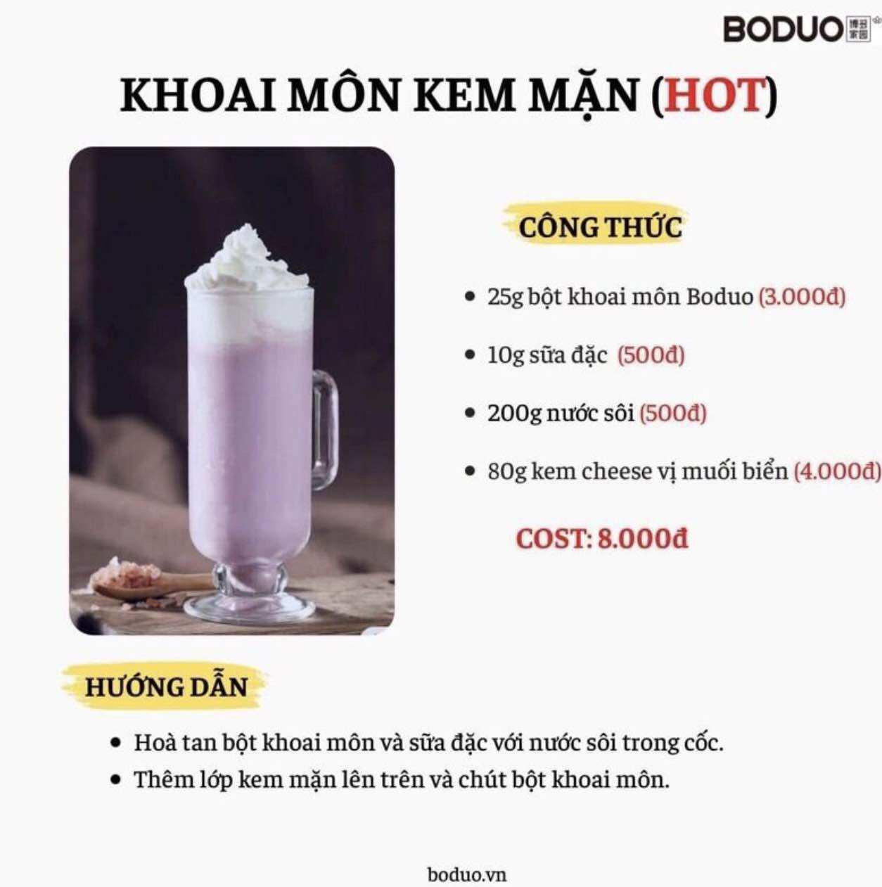 Bột khoai môn Boduo gói 1kg