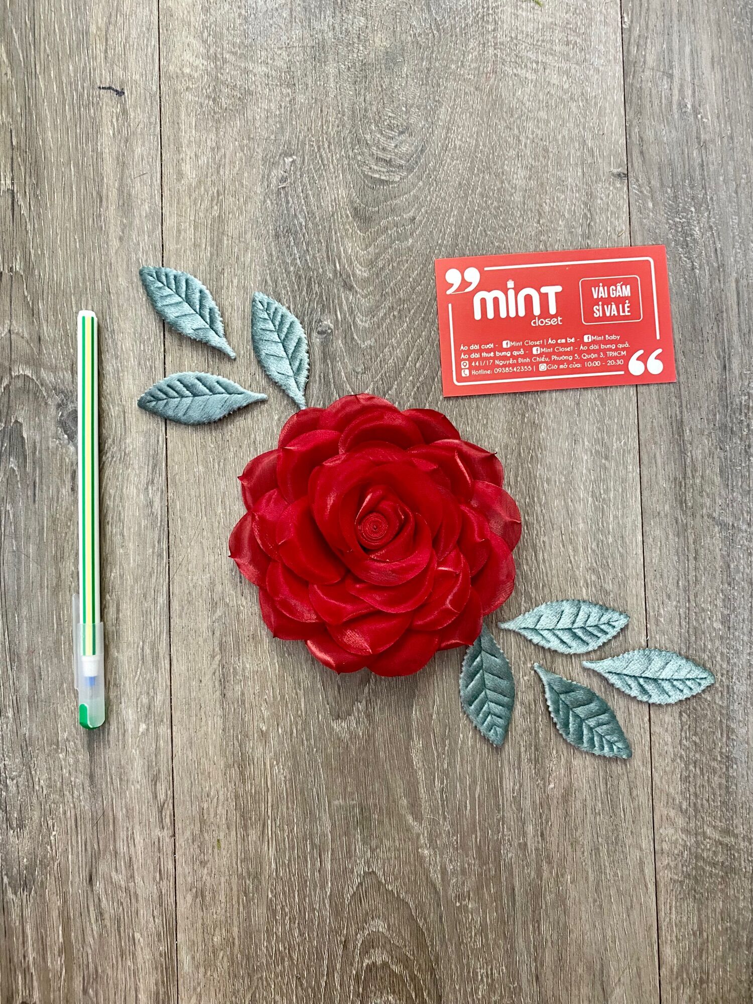 Set hoa đính kết áo dài đầm, váy