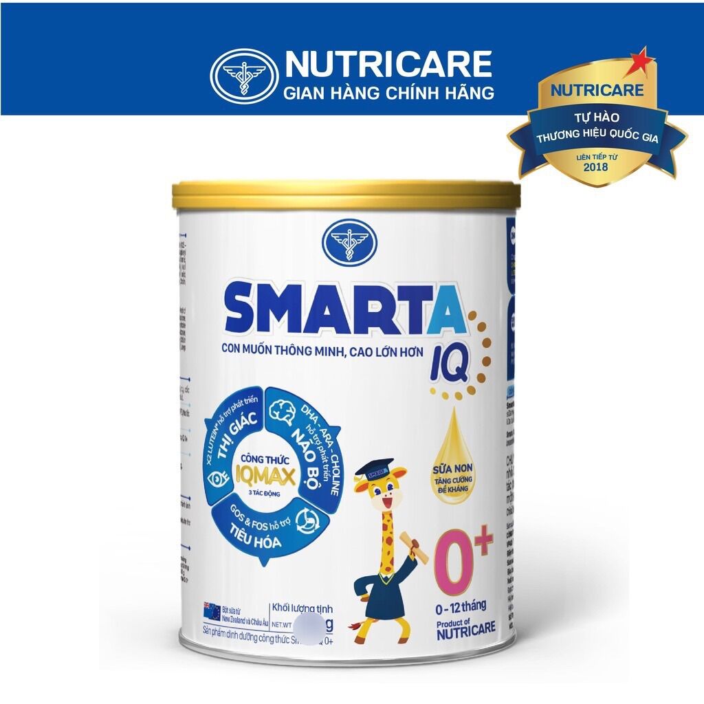 Sữa bột nutricare smarta iq 0+ 800g