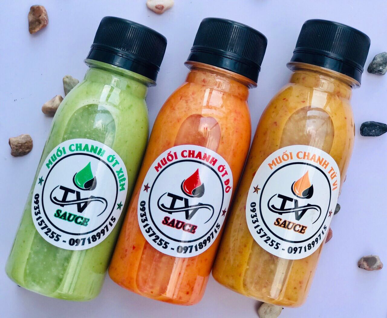 Muối chấm thần thánh Tài Vân 3chai nhỏ 3vị,combo 3loại sốt chấm hải sản ngon,nước chấm ăn lẩu cay nồng