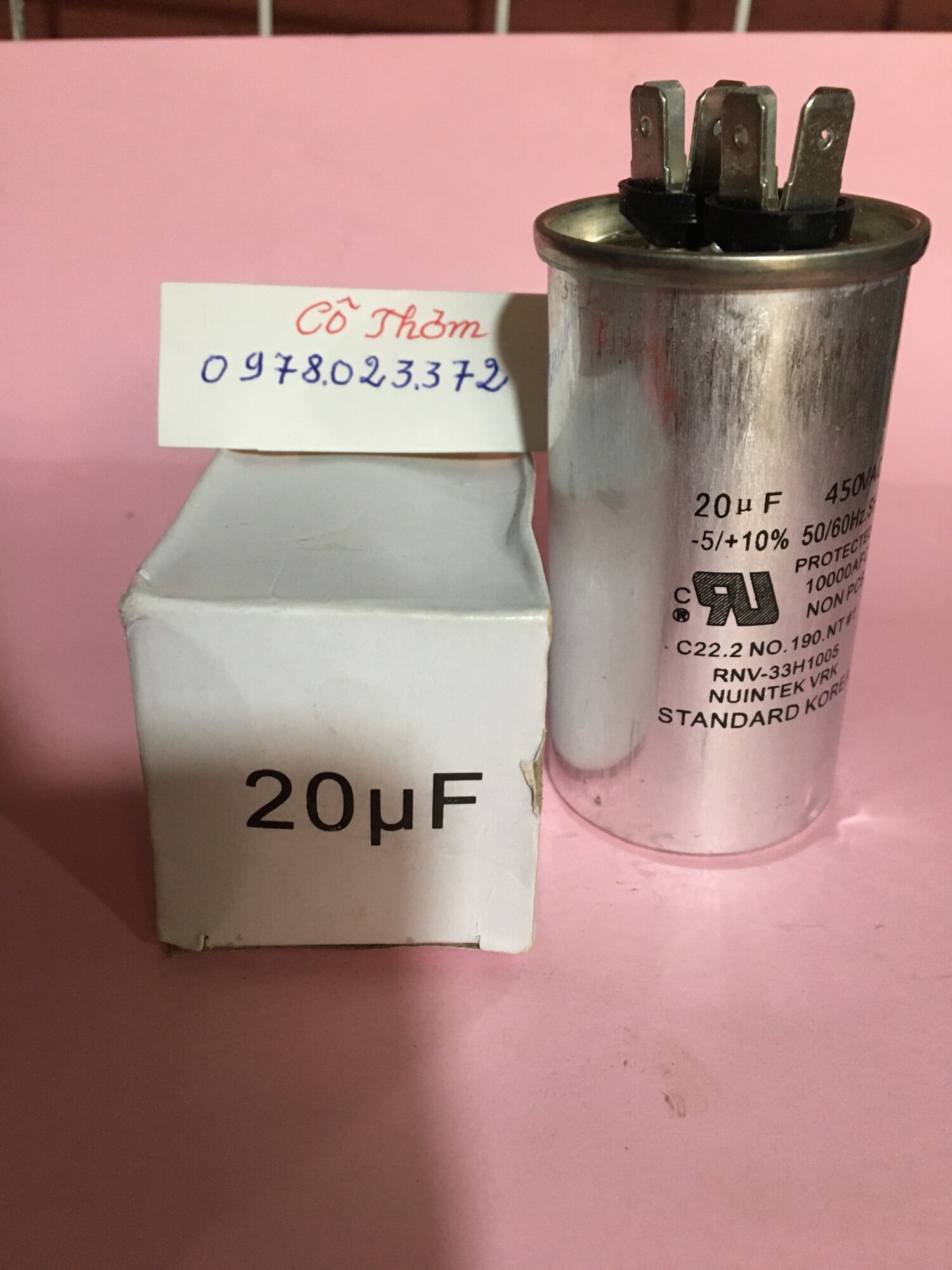 Tụ dầu 20uf 450v korea