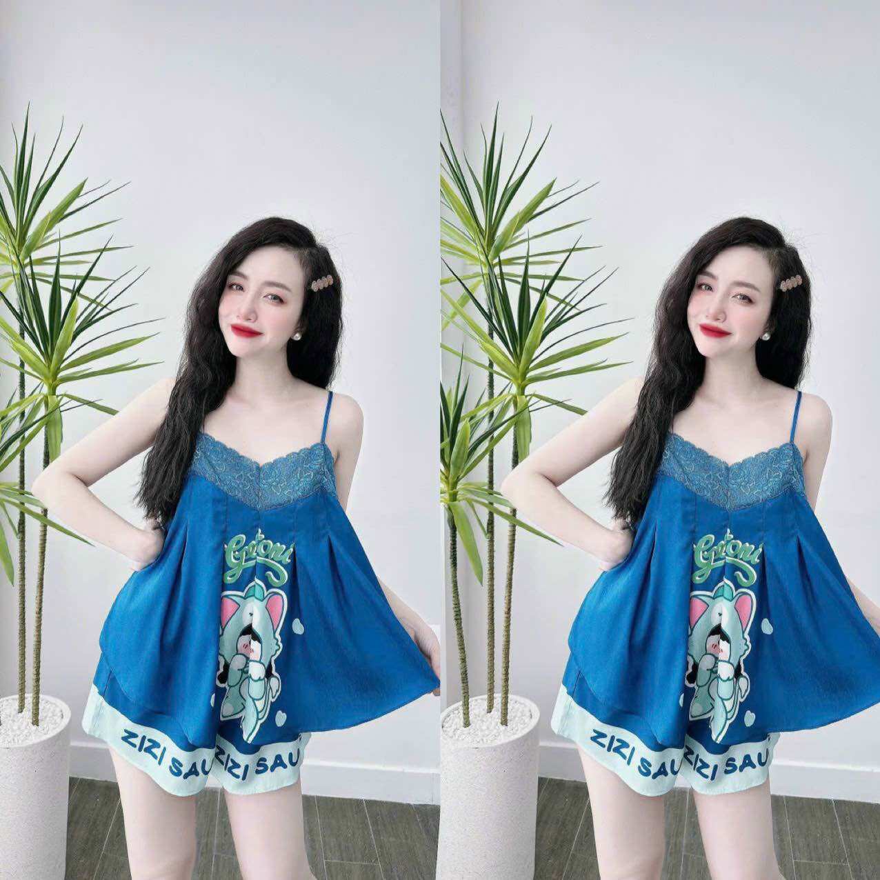Đồ bộ bigsize lụa latin tiểu thư cao cấp