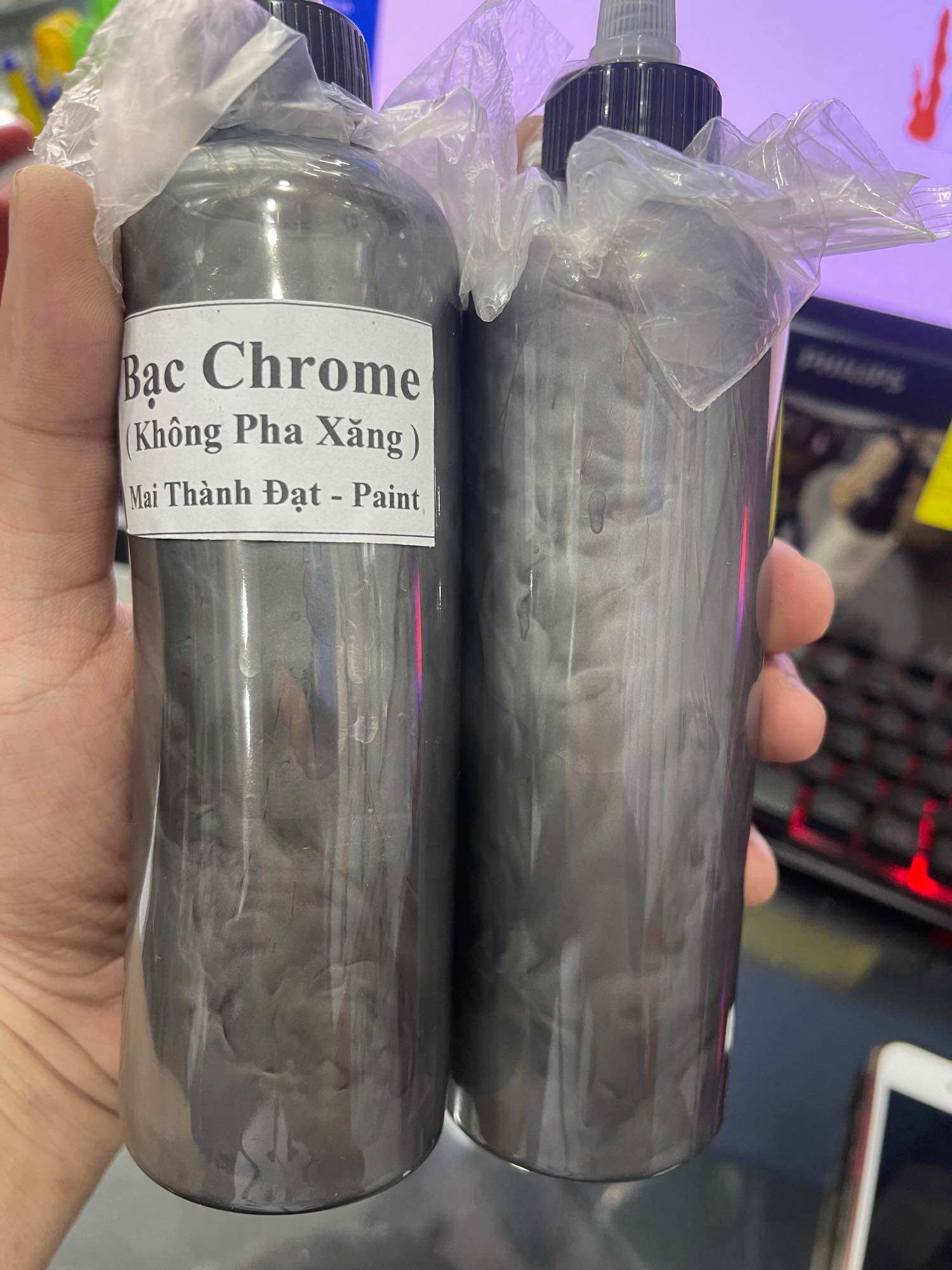Màu sơn chrome mạ crom ( Sơn oto xe máy ) . Có Video Hướng Dẫn Sơn