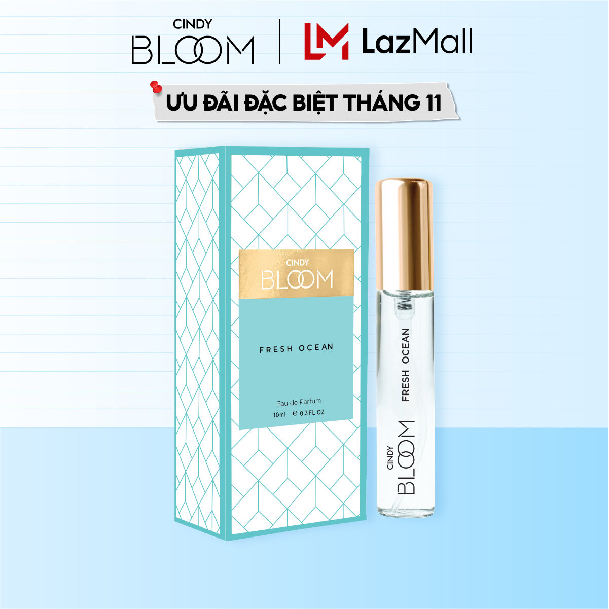 Nước Hoa Nữ Cindy Bloom Fresh Ocean Hương Năng Động Trẻ Trung 10ml