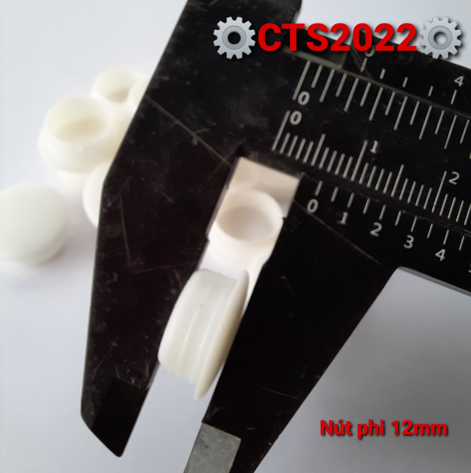 2 Nút nhựa bịt lỗ phi 12mm màu trắng