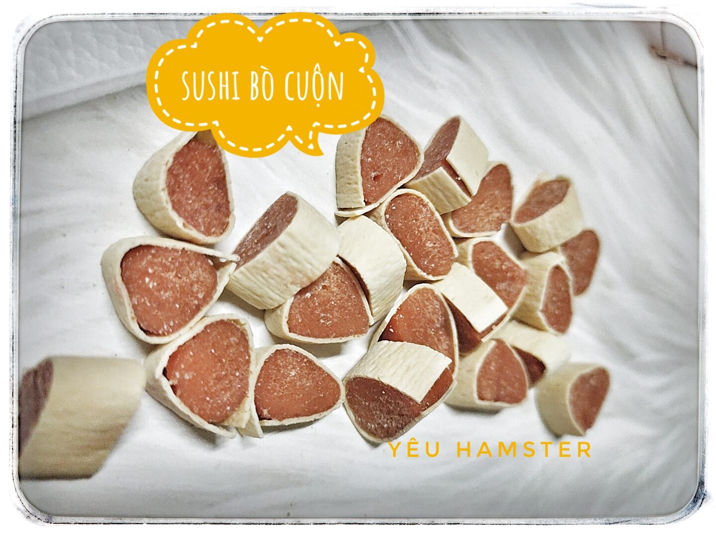50gr/100gr- Sushi bò cuộn- Thức ăn dặm cho hamster, thú cưng...