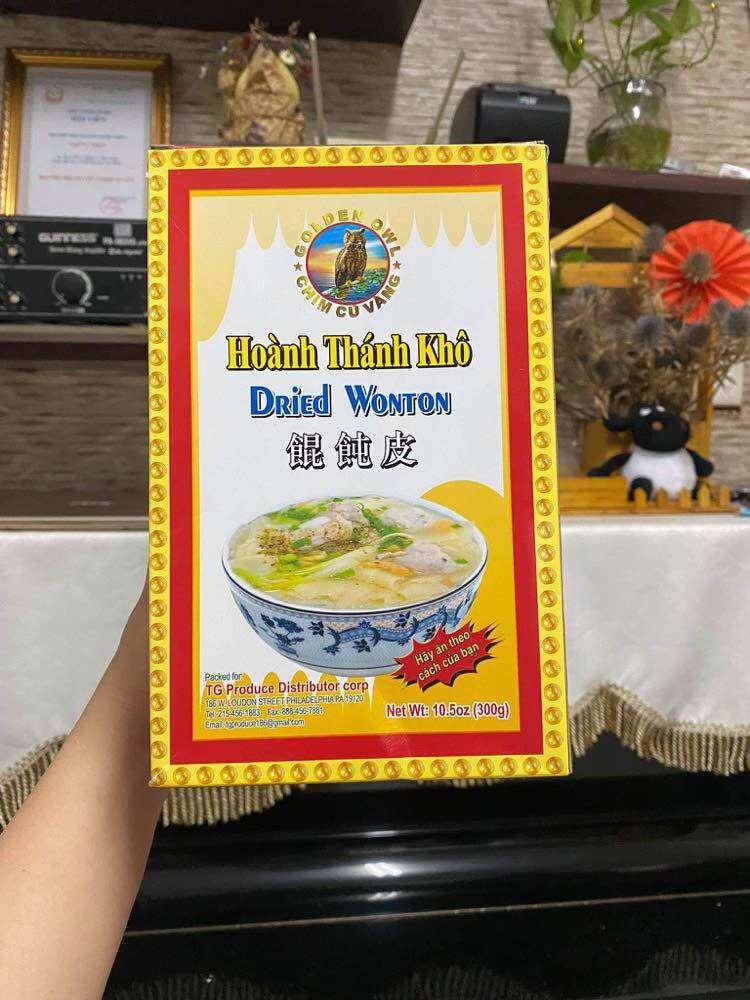 Hoành thánh lá - Hoành thánh lá dạng khô - Hàng xuất khẩu Mỹ - Hộp 30gram