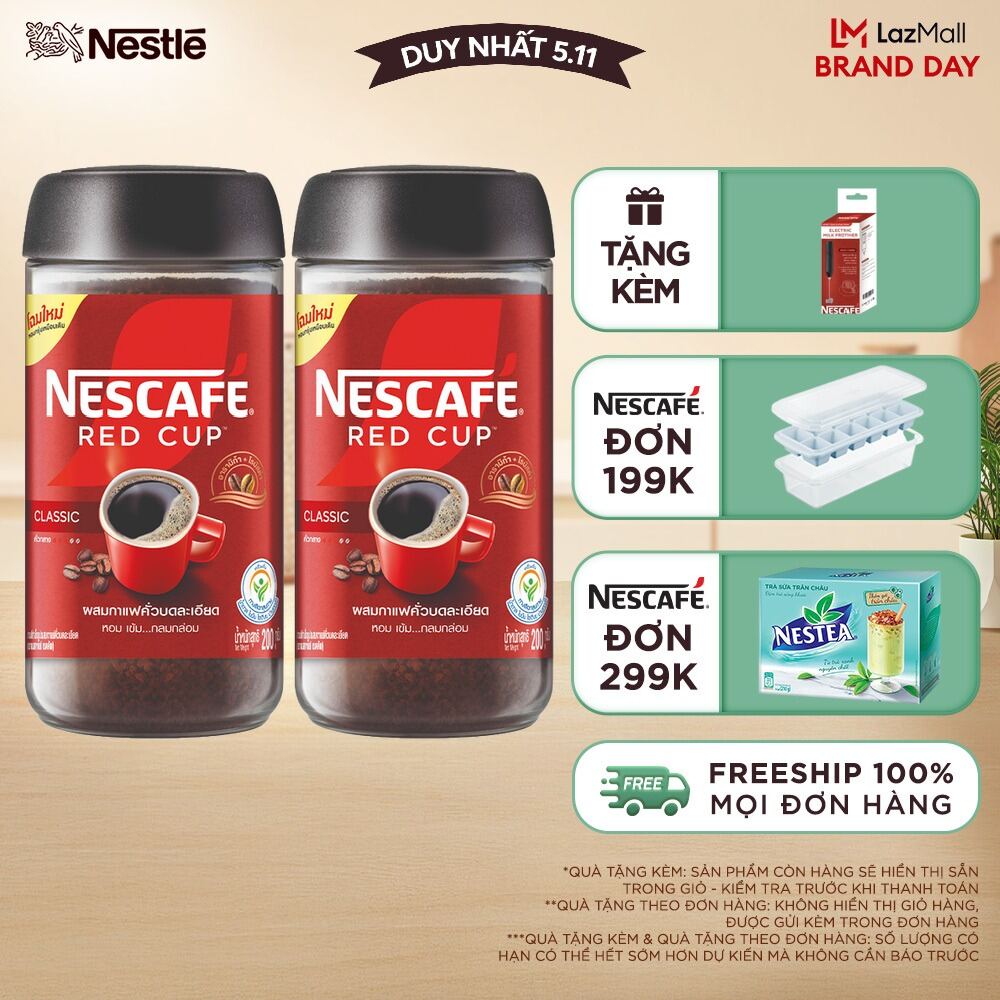 [ƯU ĐÃI THÁNG 11] Combo 2 Hộp Cà Phê Nescafé Red Cup (200g)