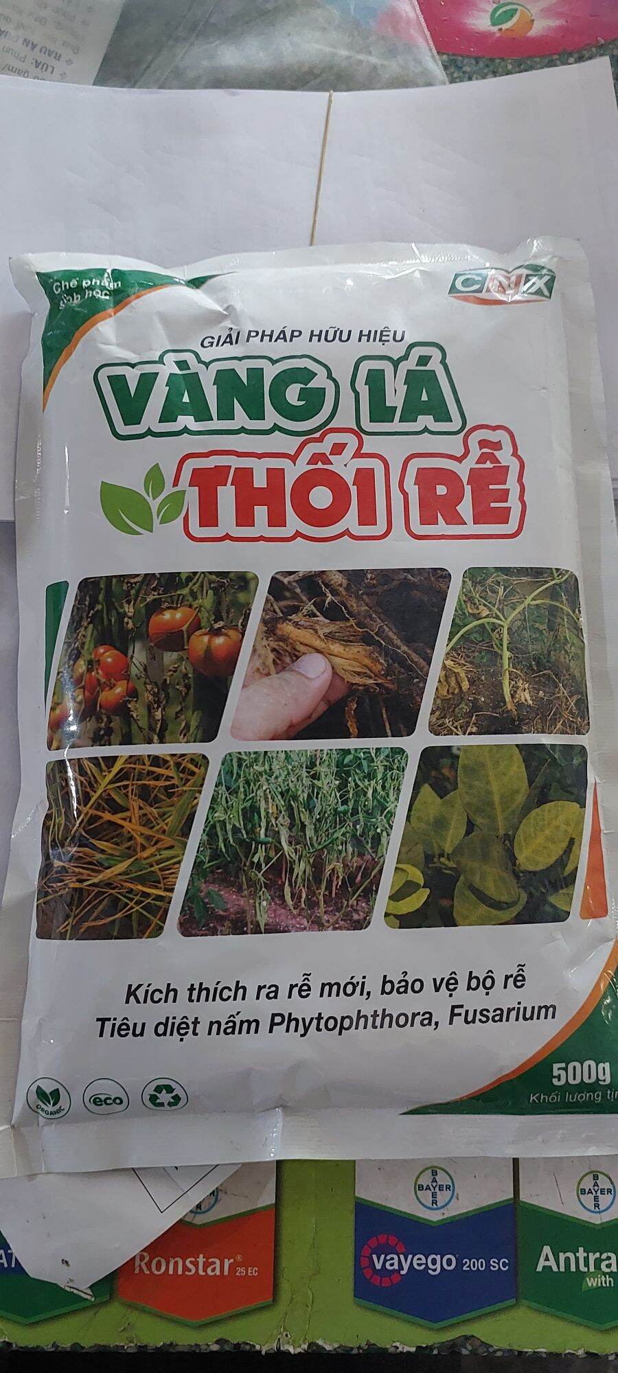 Thuốc trừ bệnh vàng lá thối rể cho các loại cây trồng gói 500gr sử dụng tưới gốc