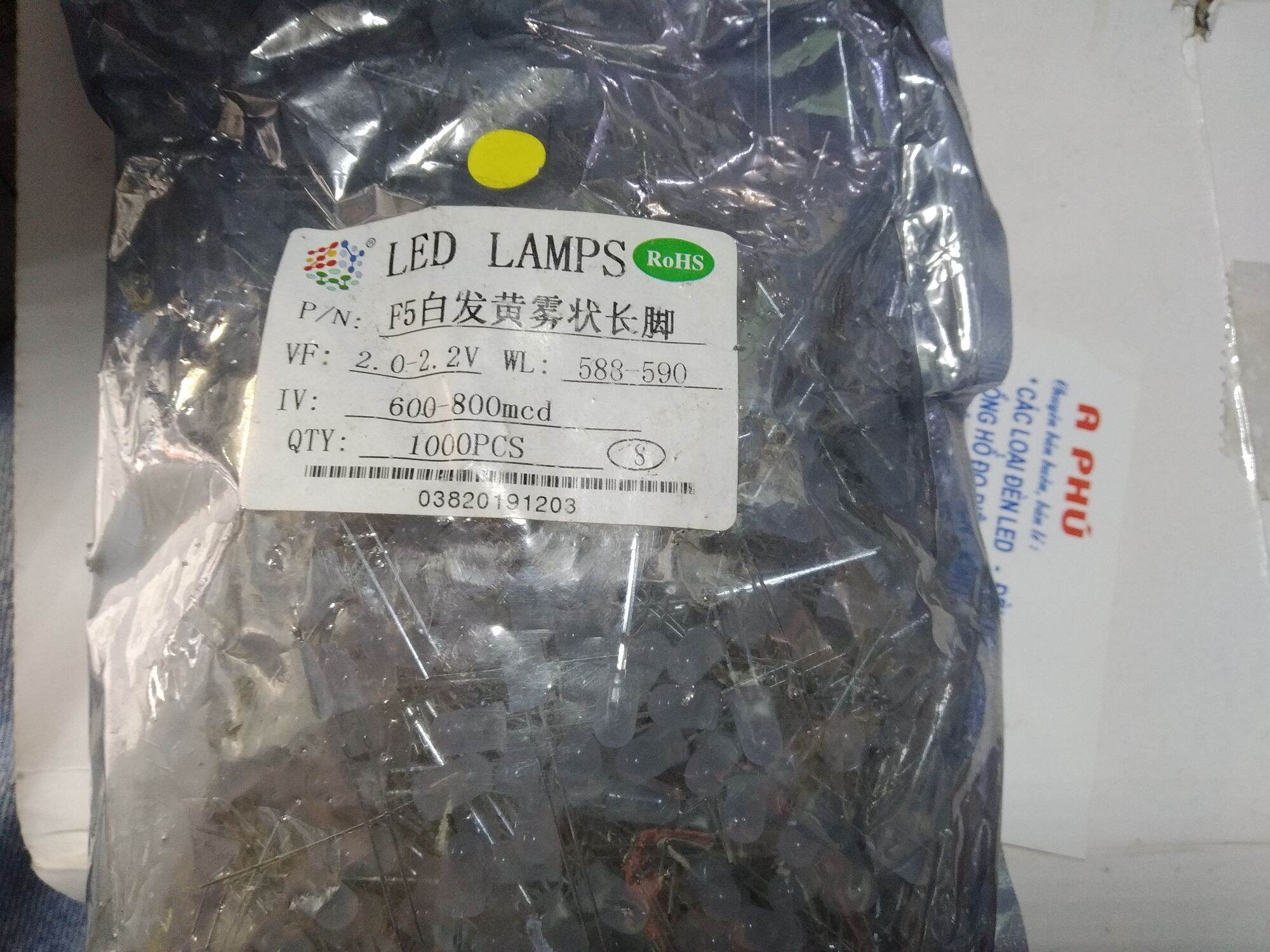 Led phi 5 Đục ra màu