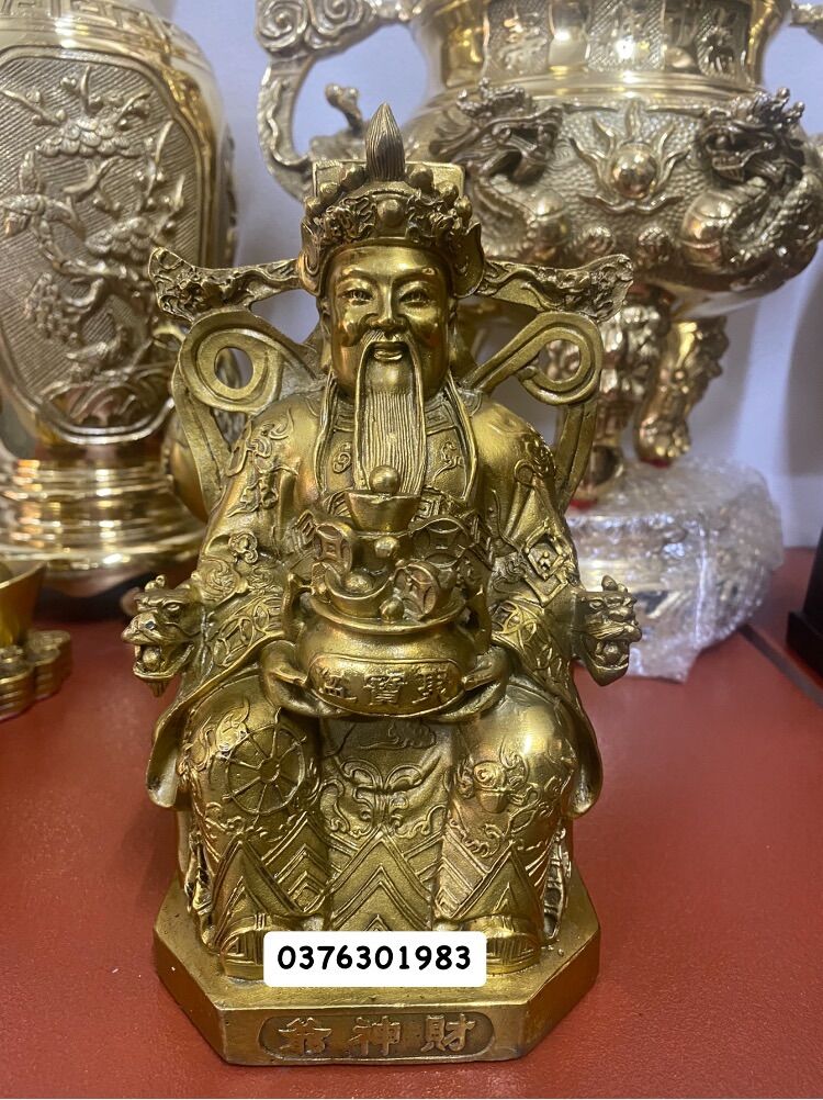 Tượng thần tài bằng đồng cao 23cm