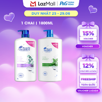 Dầu Gội HEAD & SHOULDERS Sạch Gàu Bạc Hà Mát Lạnh/ Giảm Ngứa Da Đầu Chai 1800ML
