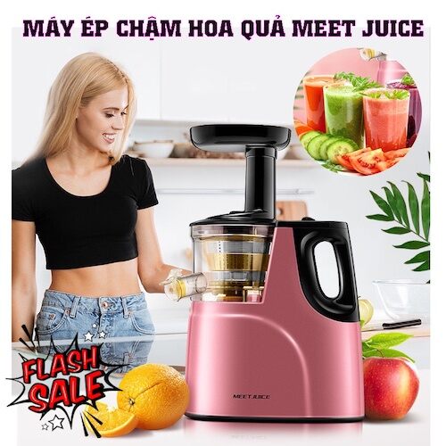 Máy ép chậm meet juice vắt kiệt bã 90% giữ chất dinh dưỡng, máy ép trái cây công suất 150w tiết kiệm điện năng