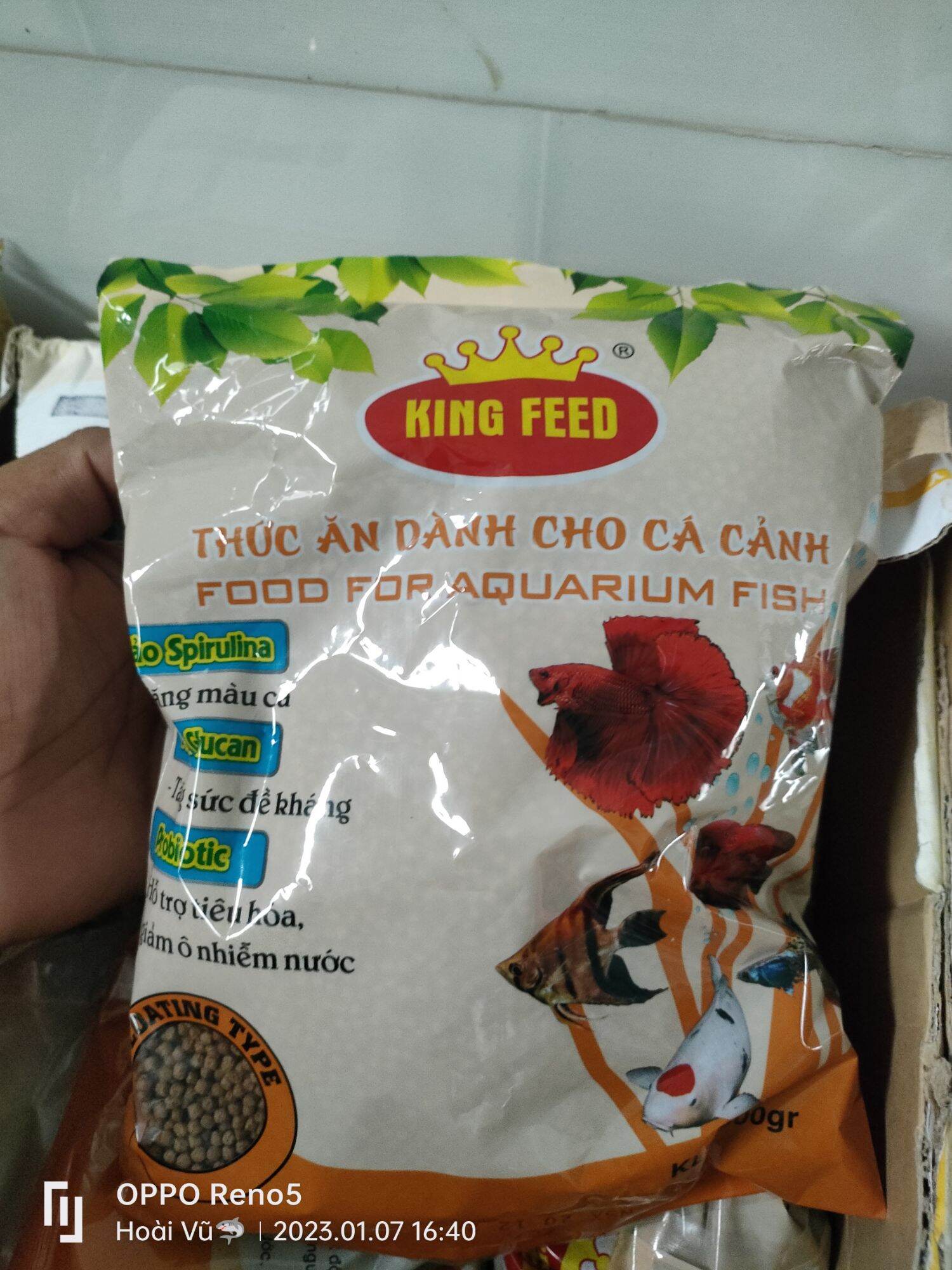 1 bịt Thức ăn dinh dưỡng cho cá cảnh king feed 100%